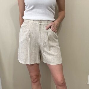 NWOT asos linen blend shorts, 6